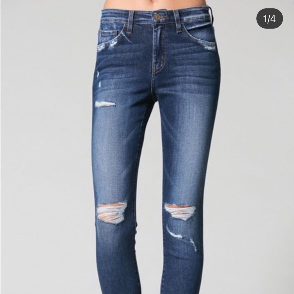 Flying Monkey Distressed Skinny Jean